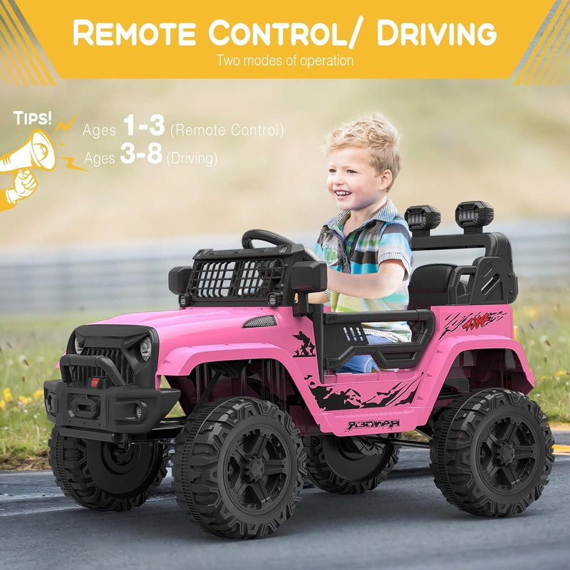 Electric Ride-On Truck with Remote Control, Spring Suspension, and LED Lights Magic Cars 3