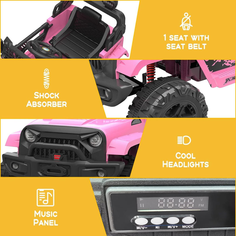 Electric Ride-On Truck with Remote Control, Spring Suspension, and LED Lights Magic Cars 5