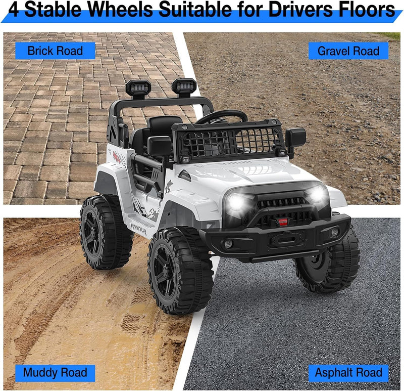 Electric Ride-On Truck with Bluetooth, 2 Speeds, and Remote Control Magic Cars 4