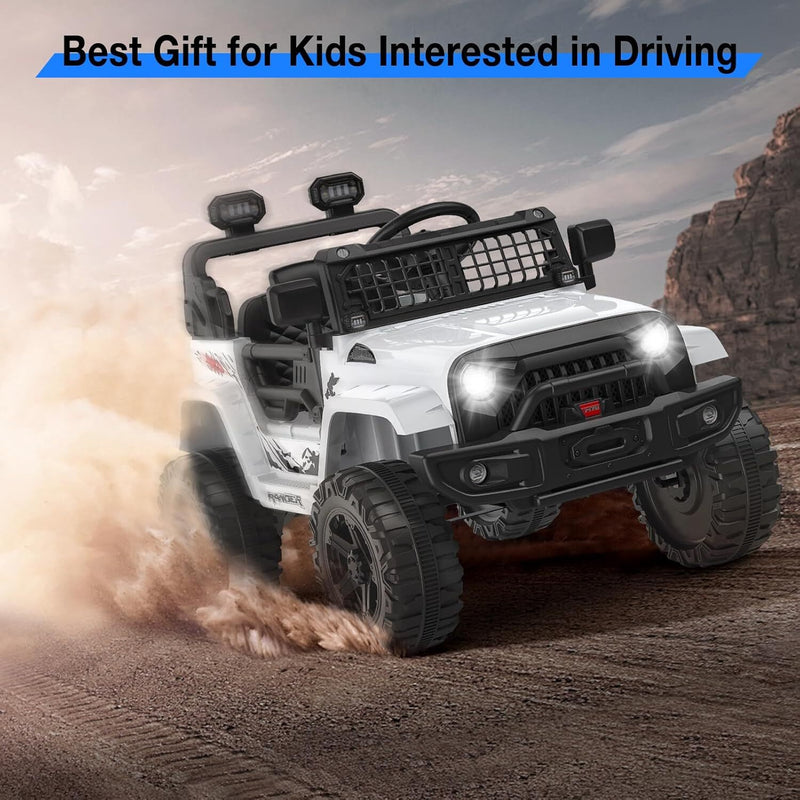 Electric Ride-On Truck with Bluetooth, 2 Speeds, and Remote Control Magic Cars 8