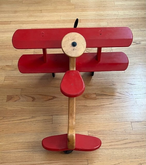 Wooden Handcrafted Riding Plane Toy for Toddlers Magic Cars 2