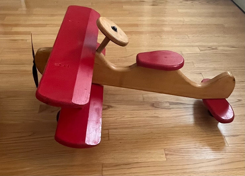 Wooden Handcrafted Riding Plane Toy for Toddlers Magic Cars 3