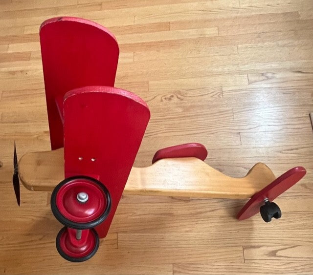 Wooden Handcrafted Riding Plane Toy for Toddlers Magic Cars 4