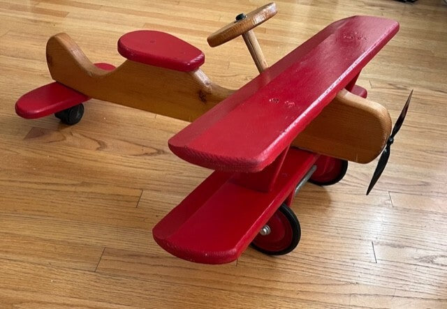 Wooden Handcrafted Riding Plane Toy for Toddlers Magic Cars Variant 0