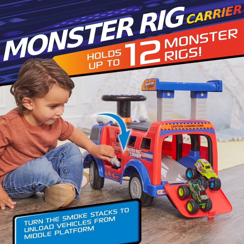 Ride-On Toy Bike Carrier for Kids 1-3 Years, Supports Up to 44 lbs Magic Cars 2