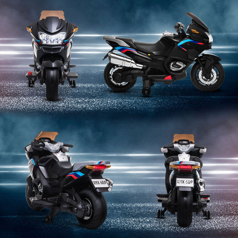 Electric Kids Motorcycle with Sound Effects, Lights, and Engine Design – Black Magic Cars 10
