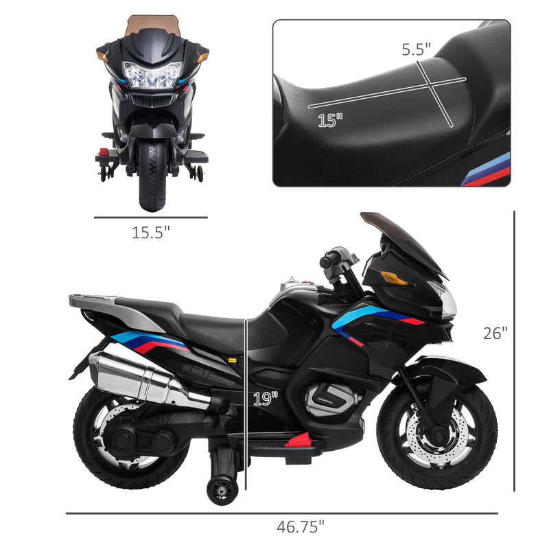Electric Kids Motorcycle with Sound Effects, Lights, and Engine Design – Black Magic Cars 1