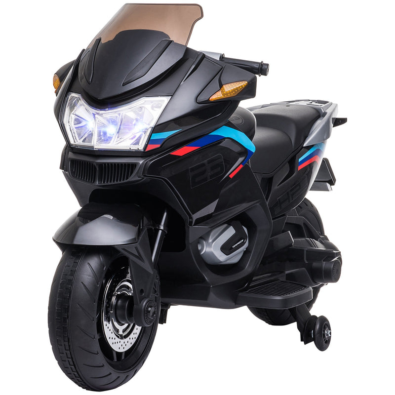 Electric Kids Motorcycle with Sound Effects, Lights, and Engine Design – Black Magic Cars 3