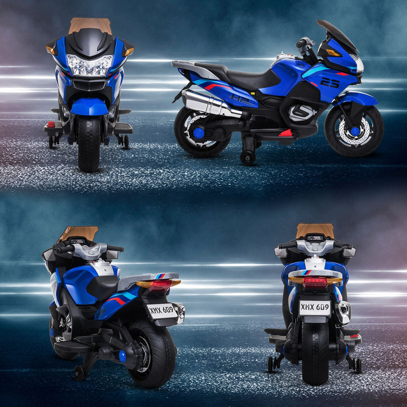 Electric Kids Motorcycle with Sound Effects, Lights, and Music – Blue Magic Cars 10