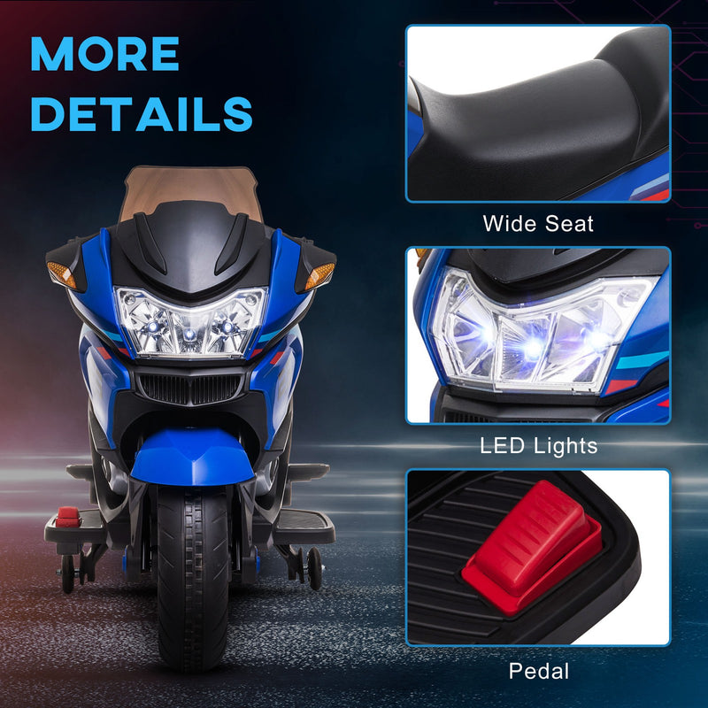 Electric Kids Motorcycle with Sound Effects, Lights, and Music – Blue Magic Cars 7