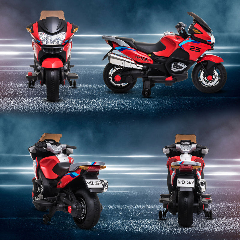 Electric Kids Motorcycle with Sound Effects, Lights, and Music – Red Magic Cars 10
