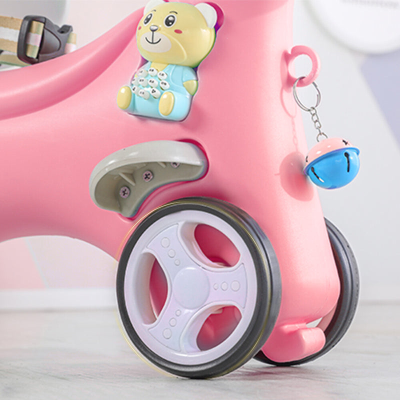 Toddler Rocking Horse Ride-On Toy with Backrest and Push Handle for Balance Development Magic Cars 6