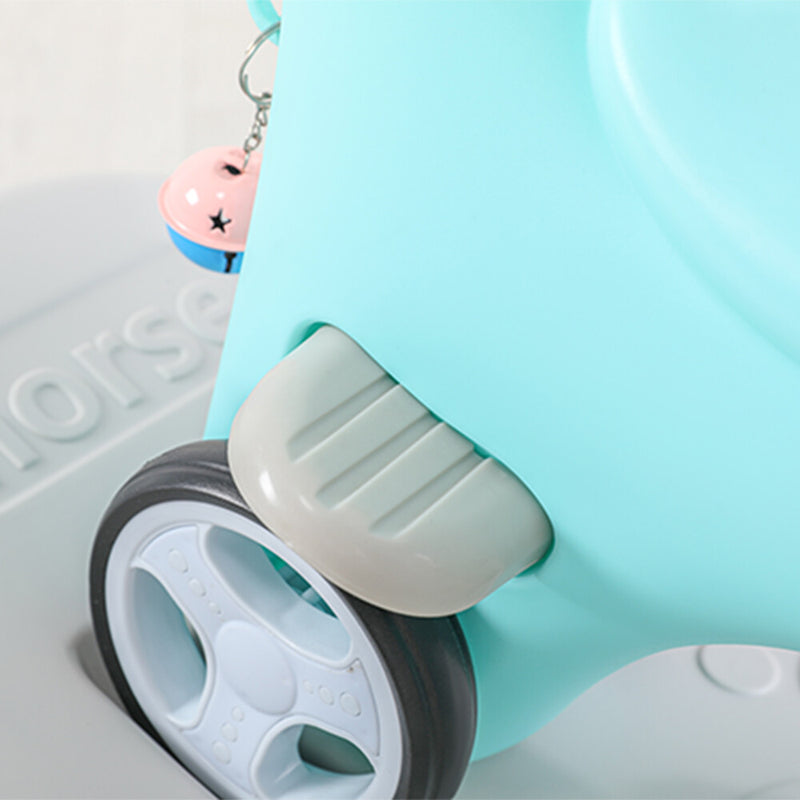 Toddler Ride-On Rocking Horse and Balance Bike with Push Handle and Backrest Magic Cars 3