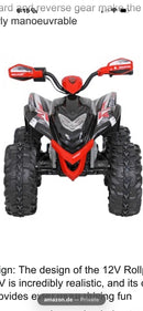12V Electric Quad ATV Ride-On Toy in Red and Black Magic Cars 2