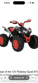 12V Electric Quad ATV Ride-On Toy in Red and Black Magic Cars 4
