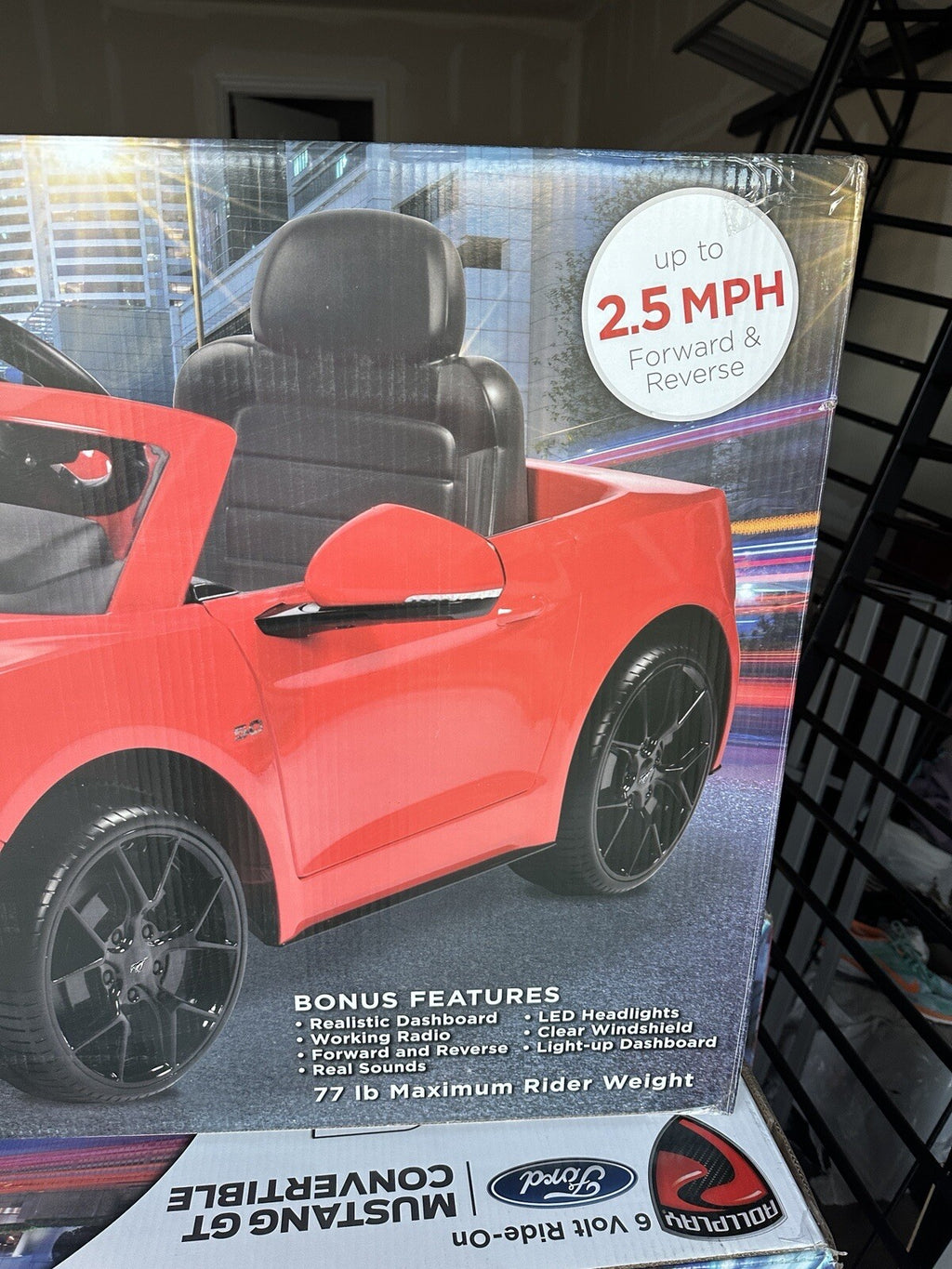 Convertible Car Ride Convertible Mustang GT Electric Ride-On Car for Kids