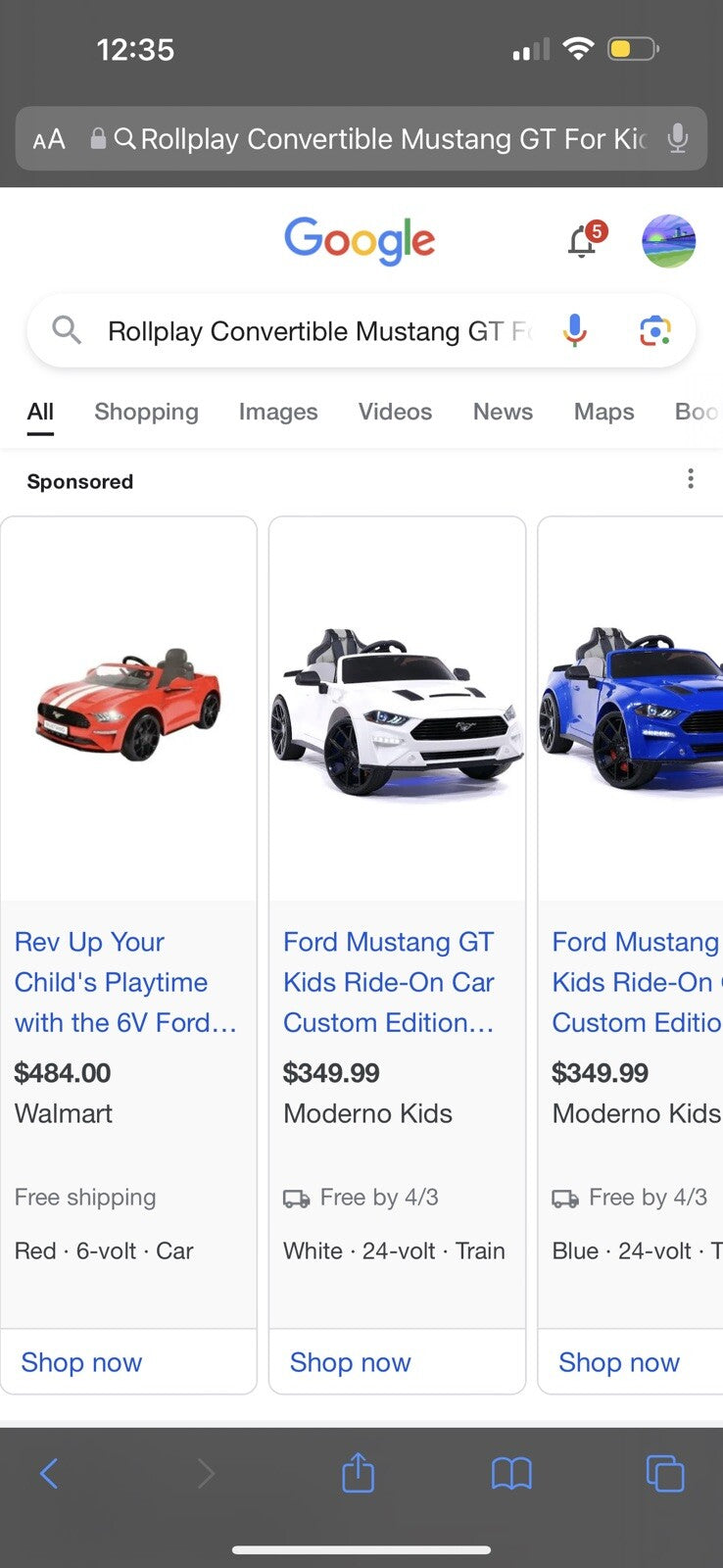 Convertible Mustang GT Electric Ride-On Car for Kids Magic Cars 3
