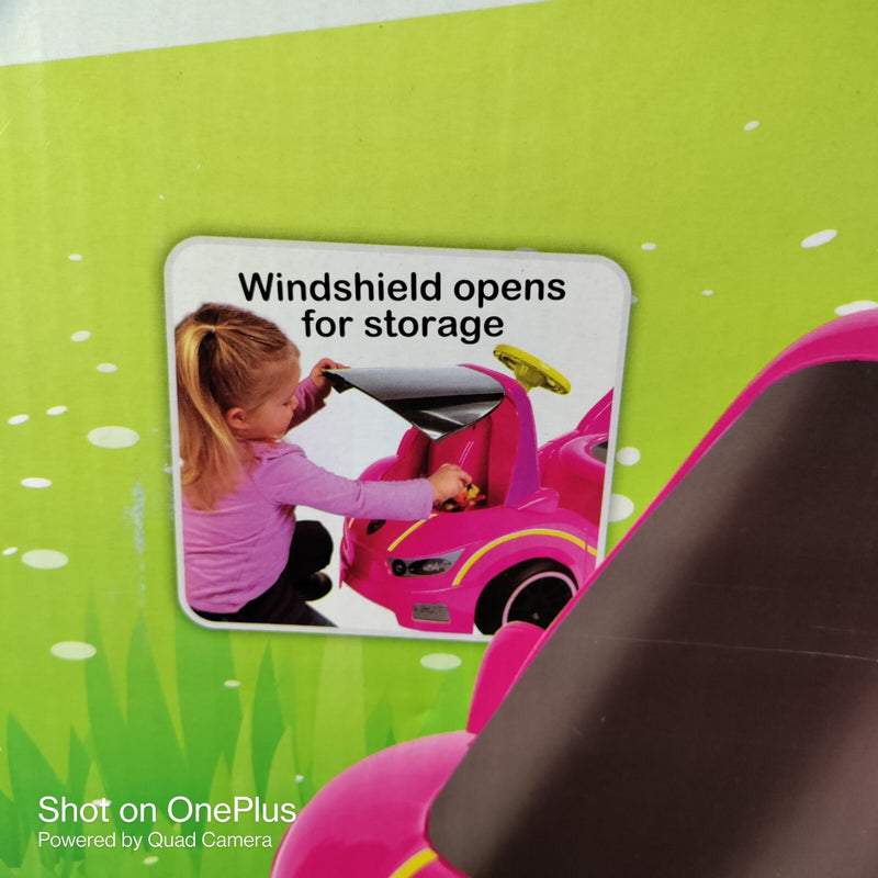 6-Volt Battery Operated Pink Ride-On Power Wheel Car for Ages 1+ Magic Cars 5