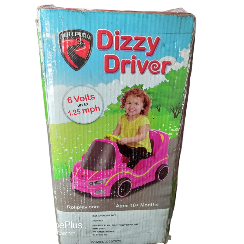 6-Volt Battery Operated Pink Ride-On Power Wheel Car for Ages 1+ Magic Cars 7