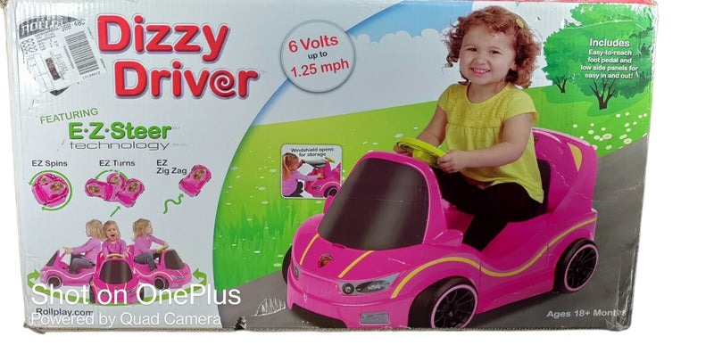 6-Volt Battery Operated Pink Ride-On Power Wheel Car for Ages 1+ Magic Cars 8