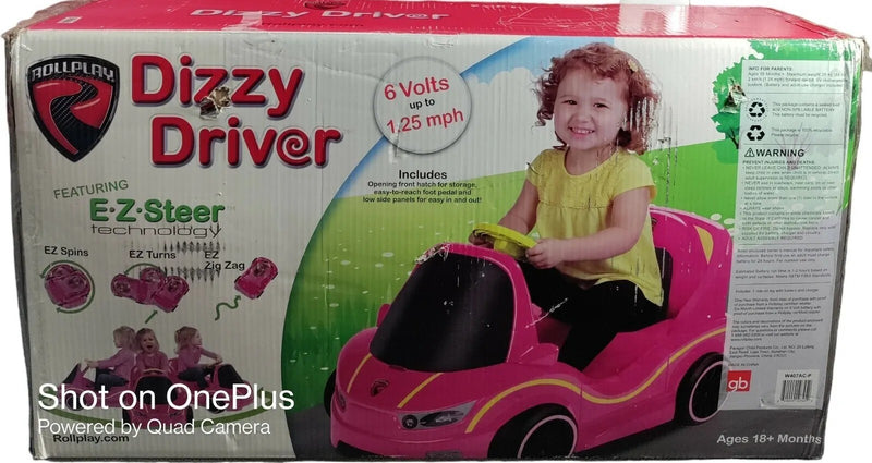 6-Volt Battery Operated Pink Ride-On Power Wheel Car for Ages 1+ Magic Cars Variant 0