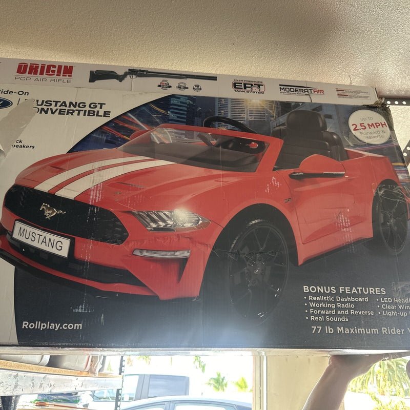 Kids Red Ride-On Ford Mustang Toy Car Magic Cars Variant 0