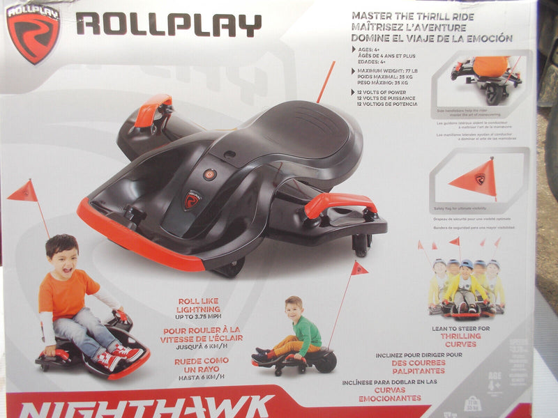 Night Hawk 12V Electric Ride-On Vehicle in Black and Red Magic Cars 0