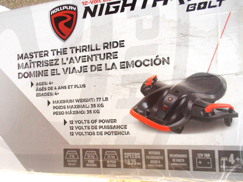 Night Hawk 12V Electric Ride-On Vehicle in Black and Red Magic Cars 2