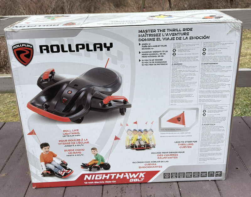 Night Hawk 12V Electric Ride-On Toy in Black and Red Magic Cars 4