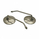 Round Chrome Mirror Set - 8mm or 10mm