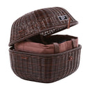 Round Wicker Basket Topcase - Removable Liner - image 2