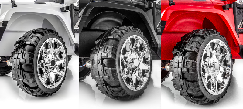 Ride on car rubber top wheels