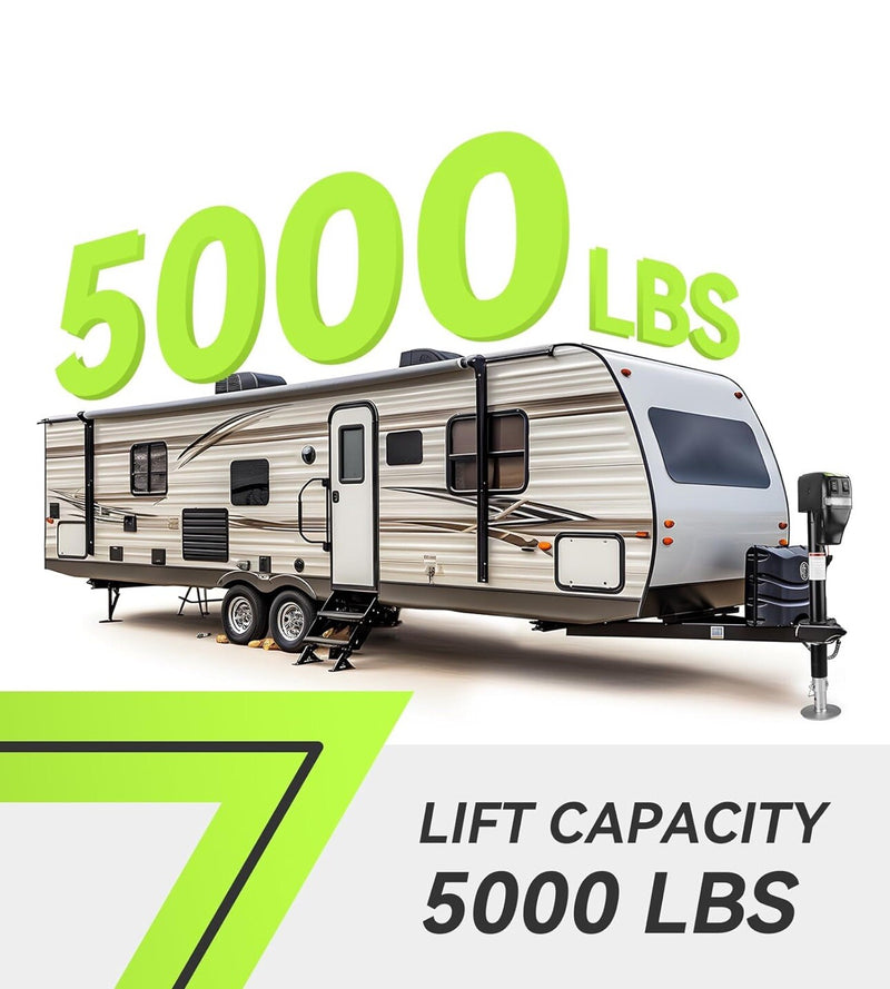 Upgraded 5000lbs Electric Power Tongue Trailer Jack for RVs Magic Cars 1