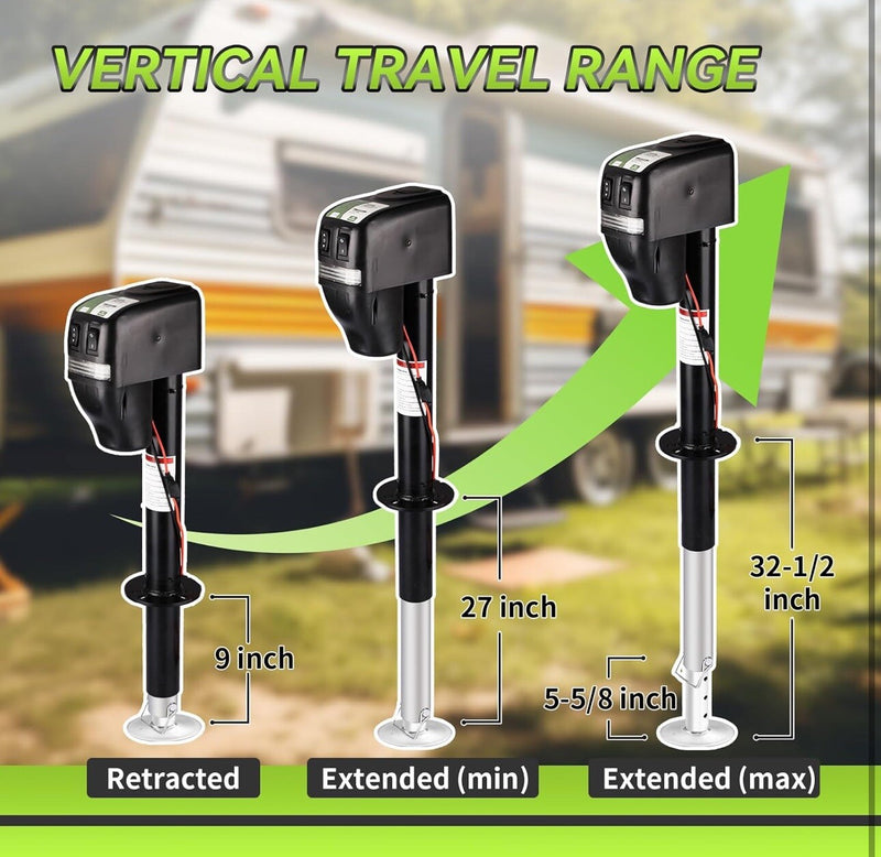 Upgraded 5000lbs Electric Power Tongue Trailer Jack for RVs Magic Cars 2