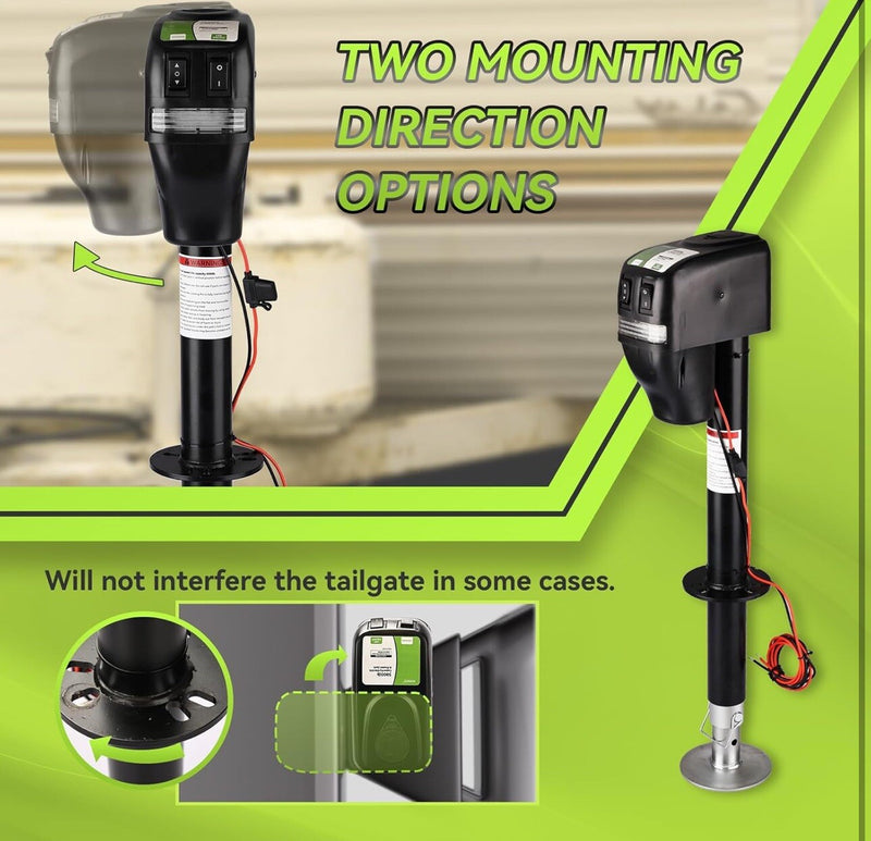 Upgraded 5000lbs Electric Power Tongue Trailer Jack for RVs Magic Cars 4