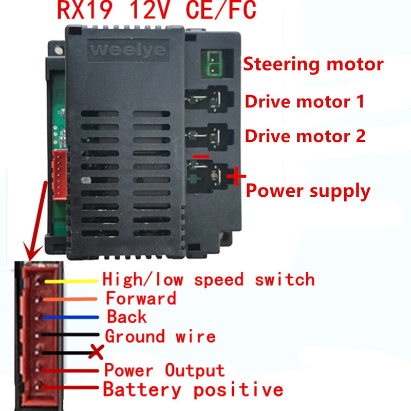 12V CE Certified Remote Control Box with Receiver, Mainboard, and Accessories for Children's Electric Toys Magic Cars 1