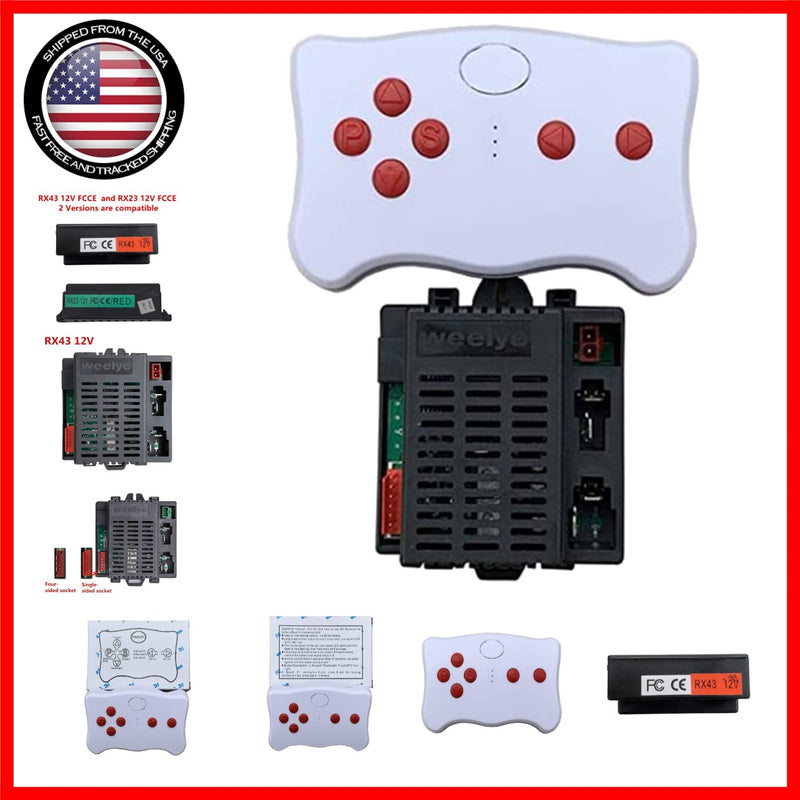 12V Replacement Remote Control with 2.4G Wireless Connectivity for Kids' Cars RX43 RX23 Magic Cars 0