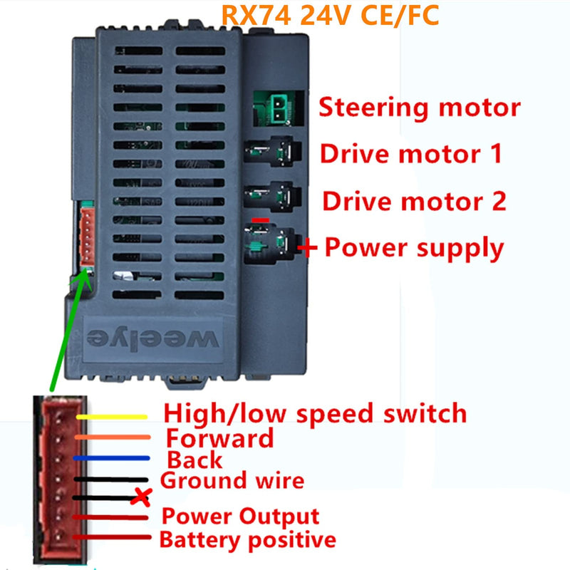 24V CE FC 2.4G Bluetooth Remote Control and Receiver Kit with Controller Magic Cars 1