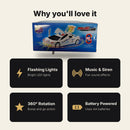 Interactive Police Car Toy with Lights, Music, and 360-Degree Gull Wing Doors for Kids