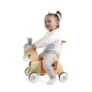 Janod Wooden Donkey Ride-on Toy with Shape Sorting Feature