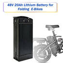 48V 20Ah Lithium Battery with 3-Pin Connector for Folding E-Bikes