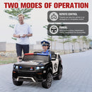 12V Battery Operated Police Car Ride-On for Kids with Flashing Lights