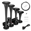 12V 4 Trumpet Air Horn Kit for Trucks - Powerful Sound System
