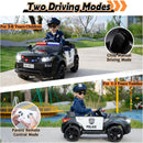 TOBBI 12V Police Electric Ride-On Car for Kids Aged 1-8