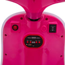 12V Electric Scooter for Kids with Backrest, Music, and Bluetooth - Red, Ages 3-6