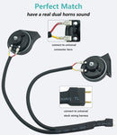 High-Volume Dual Tone Car Horn Kit with 1 to 2 Splitter for Snail Train Sounds
