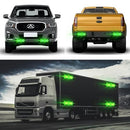 8-Pack Green Grill Flashing Lights for 12-24V Trucks and Vehicles