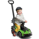 Transformable Green Lamborghini Ride-On Stroller with Sounds