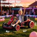 IWDOORIDE Red Electric Drift Kart for Kids with Dual Motors, 24V