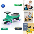 Joyano Teal Wiggle Ride-On Swing Car for Toddlers and Kids Ages 2 and Up, Weight Capacity 50kg/110lb